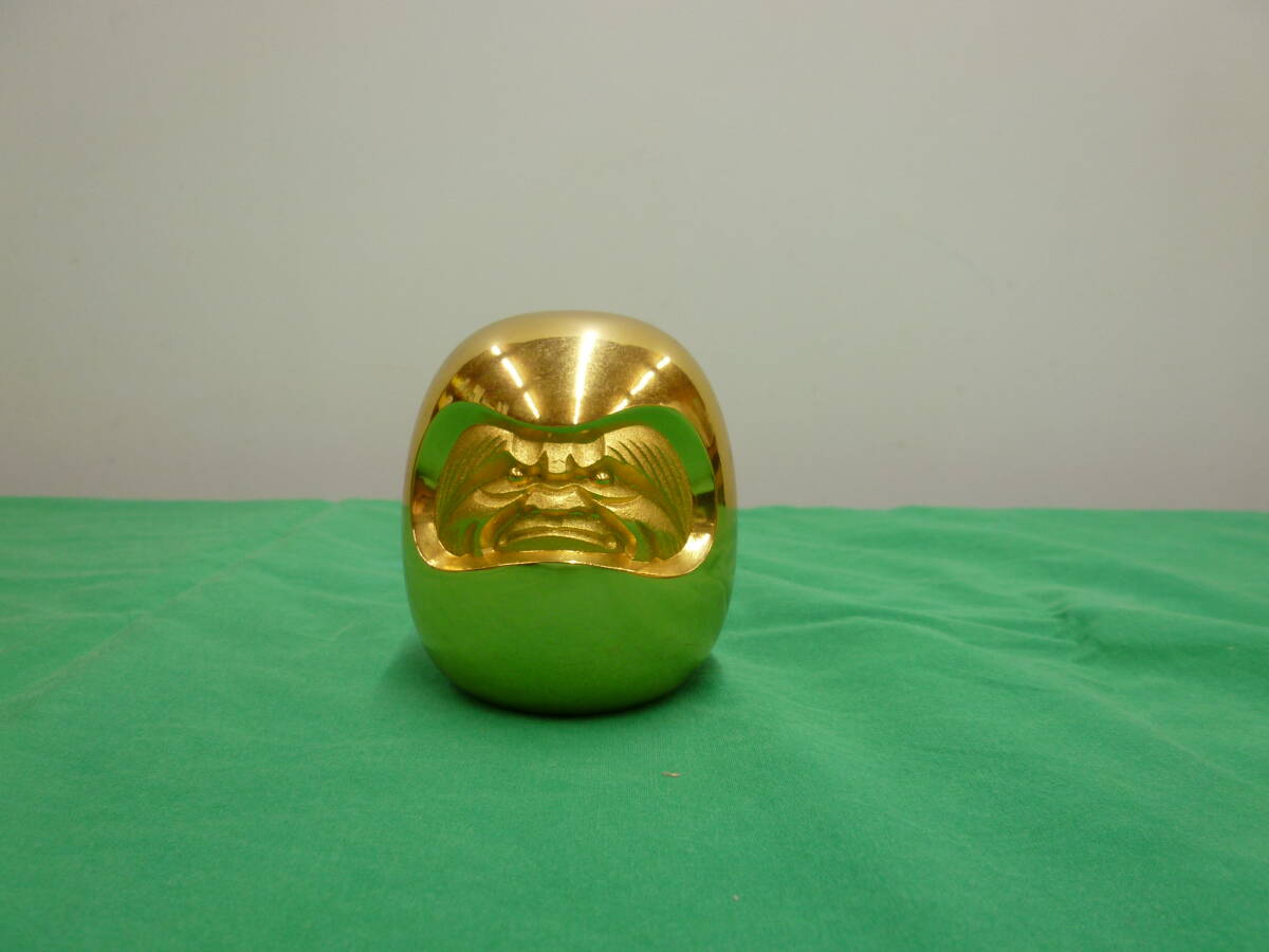 【9492】24K　GP　金メッキ　だるま置物