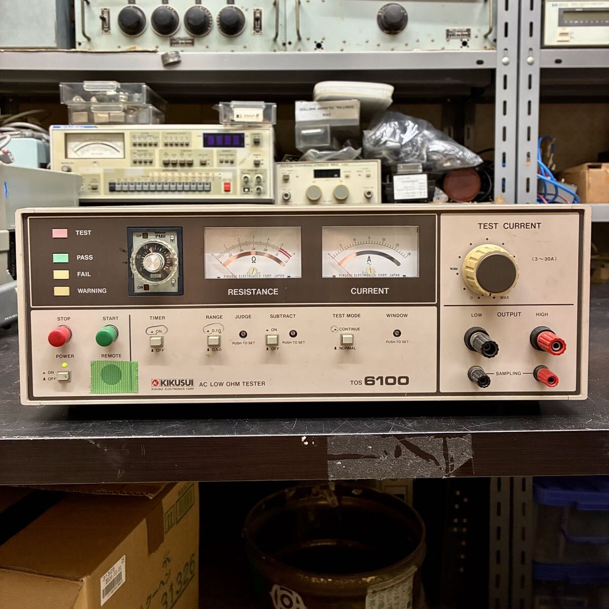 KIKUSUI TOS 6100 AC LOW OHM TESTER 菊水 交流低抵抗計