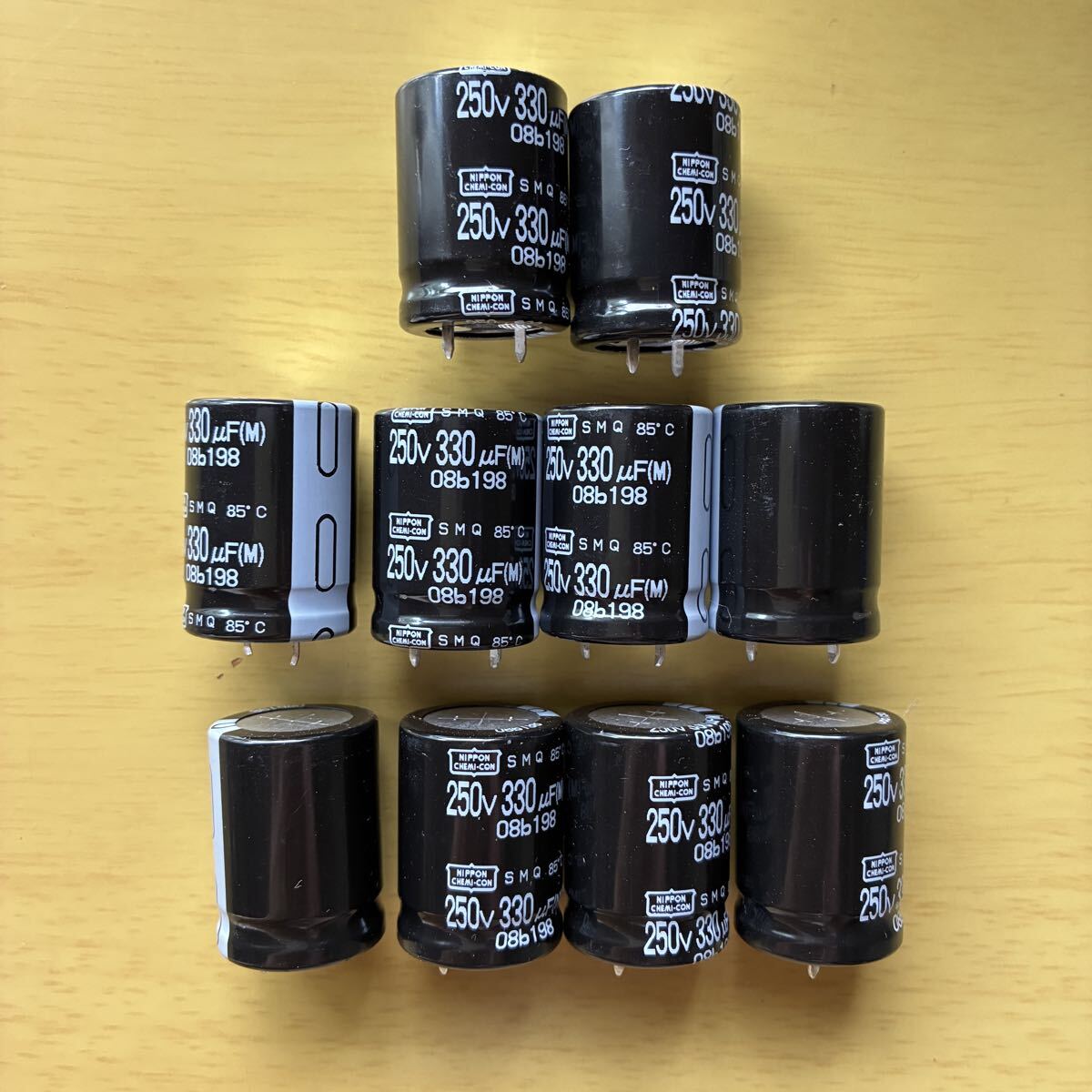NIPPON CHEMI-CON 250V 330μF 電解コンデンサー 10個