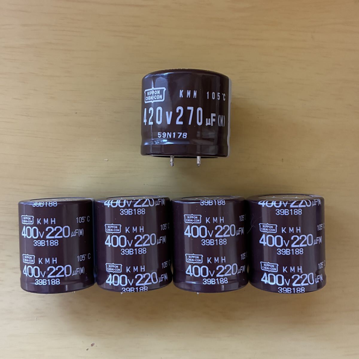 NIPPON CHEMI-CON アルミ電解コンデンサ 400V 220μF 420V 270μF