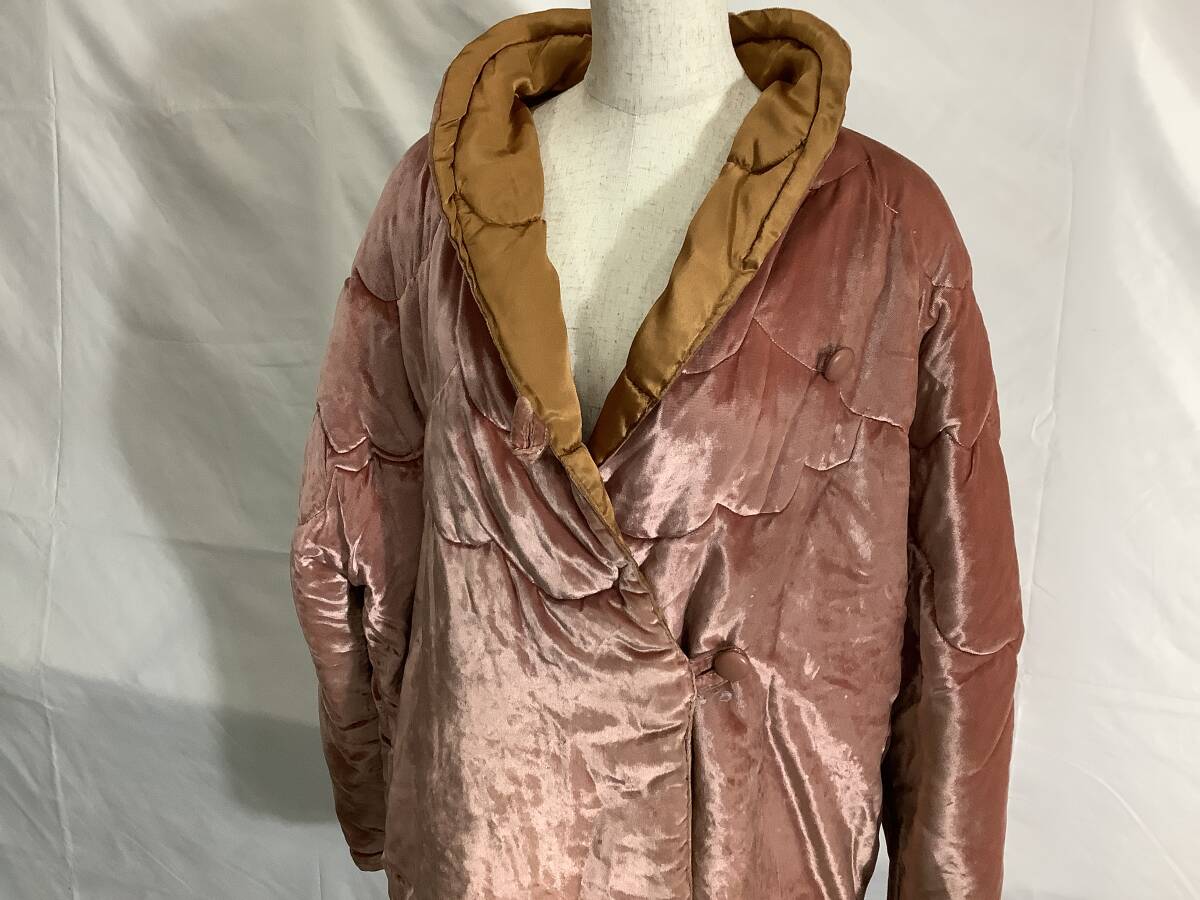 Krizia クリッツィア ベロア キルティングハーフコート　中古品　送料無料　1円〜【119-18.NT】
