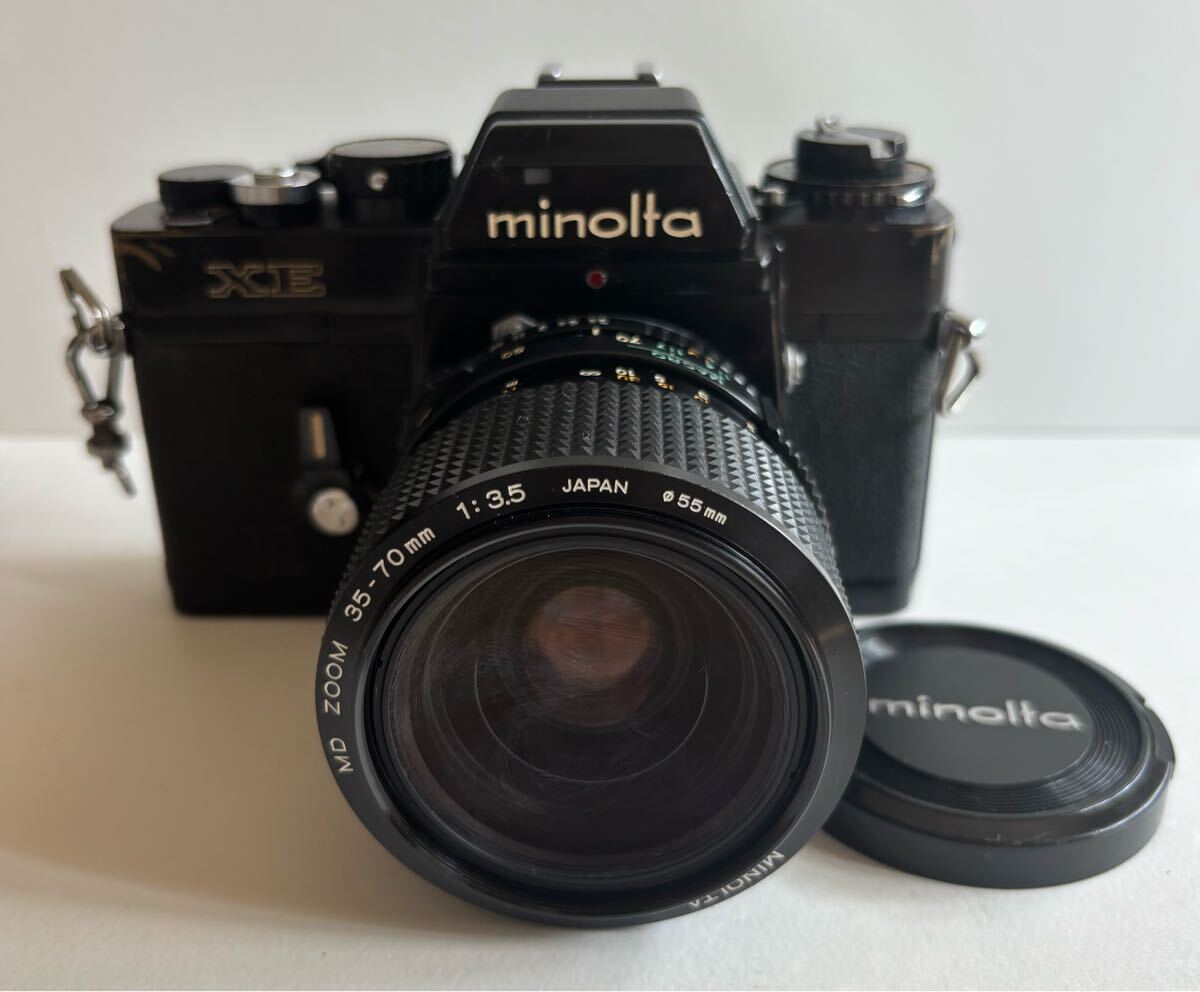 MINOLTA XE ミノルタ ブラックボディー　レンズ付き35-70mm 1:3.5 ヴィンテージ レアフィルムカメラ