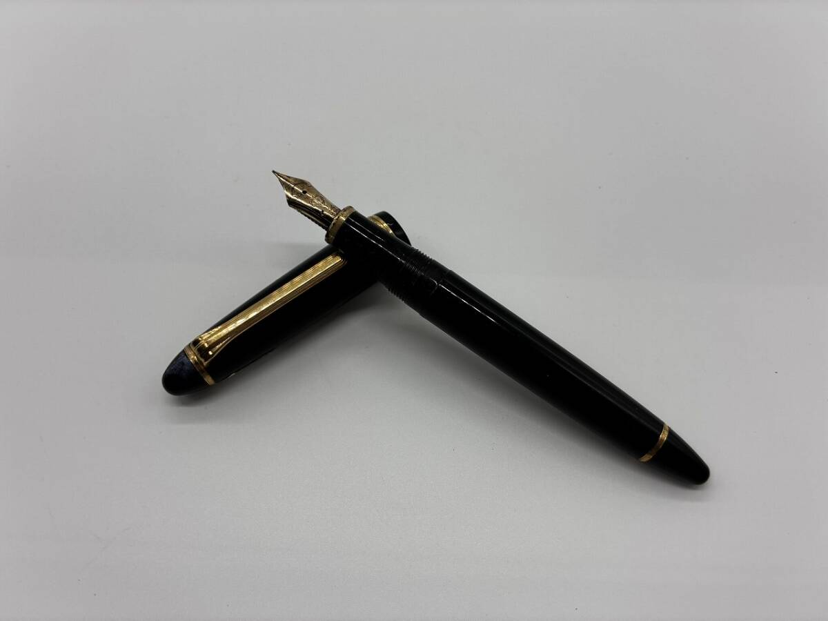 【1円スタート】セーラー LIFE TIME PEN 14K 筆記× 万年筆 SAILOR ブラック×ゴールド 文房具 筆記用具 ヴィンテージ 中古 