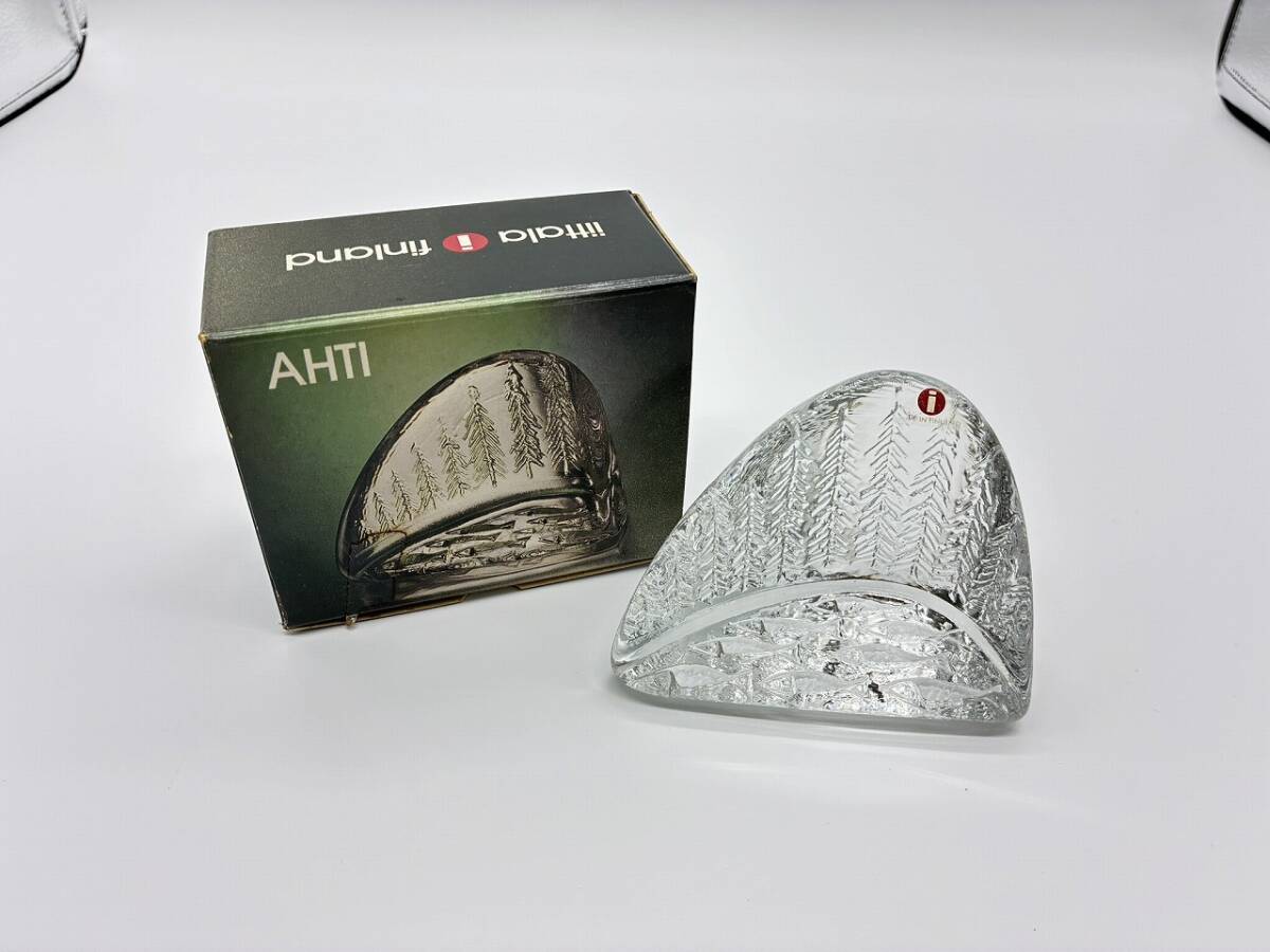 【1円スタート】iitala 箱入り アハティ VALTO KOKKO ペーパーウェイト 置物 finland イッタラフィンランド AHTI 雑貨