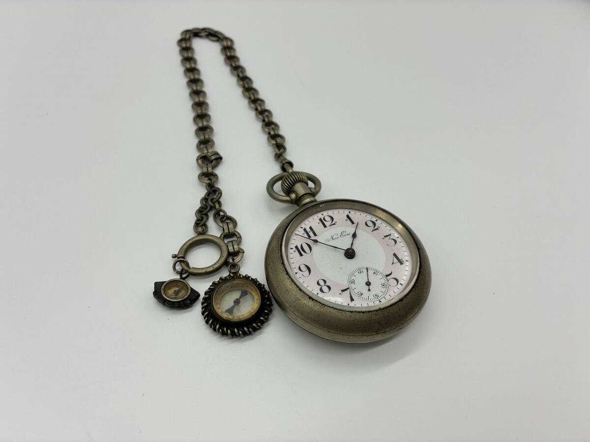 【1円スタート】商館時計？ New Era U.S.A. SILVERODE PHILADELPHIA WATCH CASE CO. 懐中時計 アンティーク ヴィンテージ スモセコ