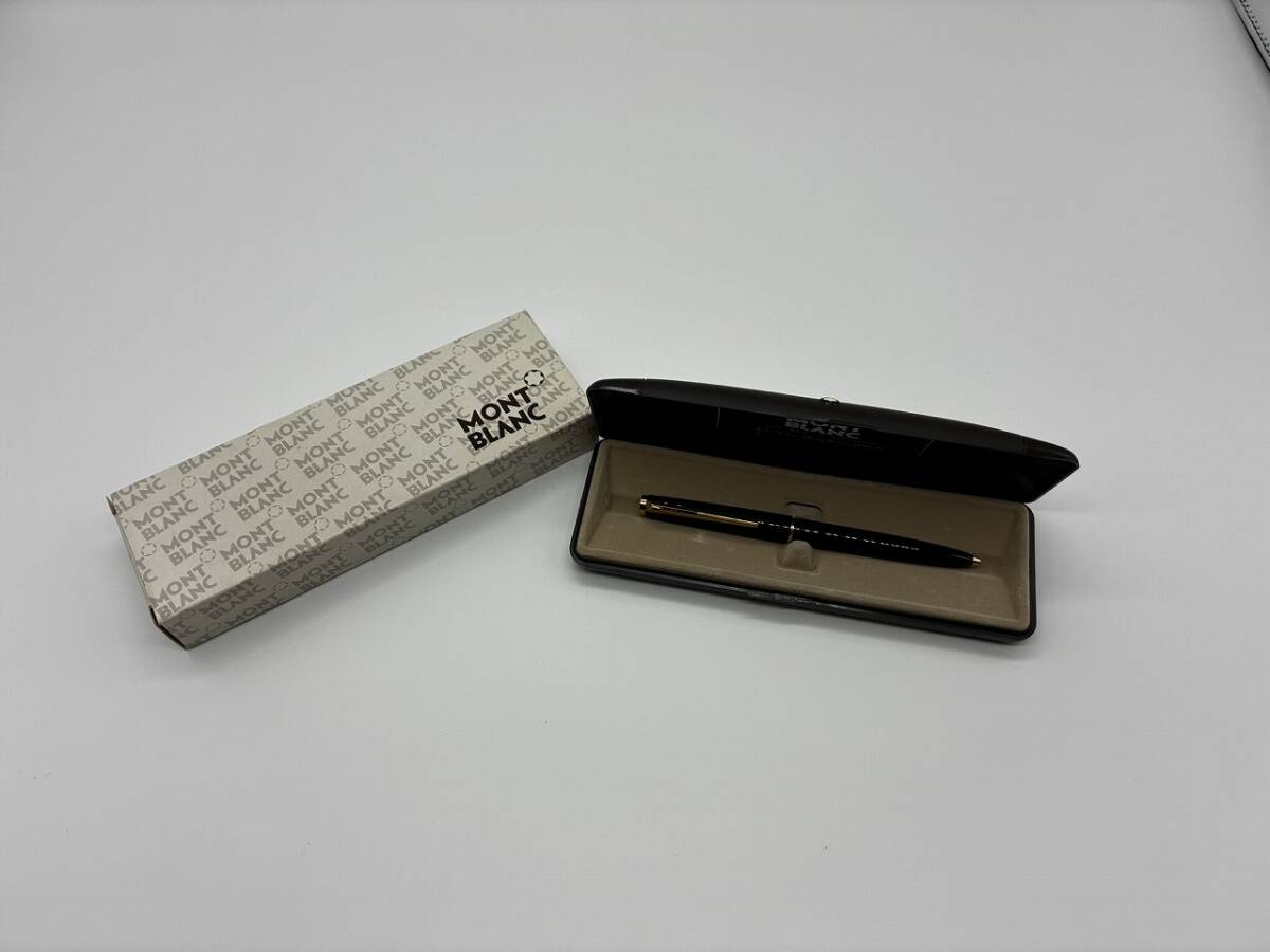 【1円スタート】モンブラン ハンマートリガー式 ボールペン ケース付き 箱あり MontBlanc 筆記× ジャンク品扱い レバー式 ブラック
