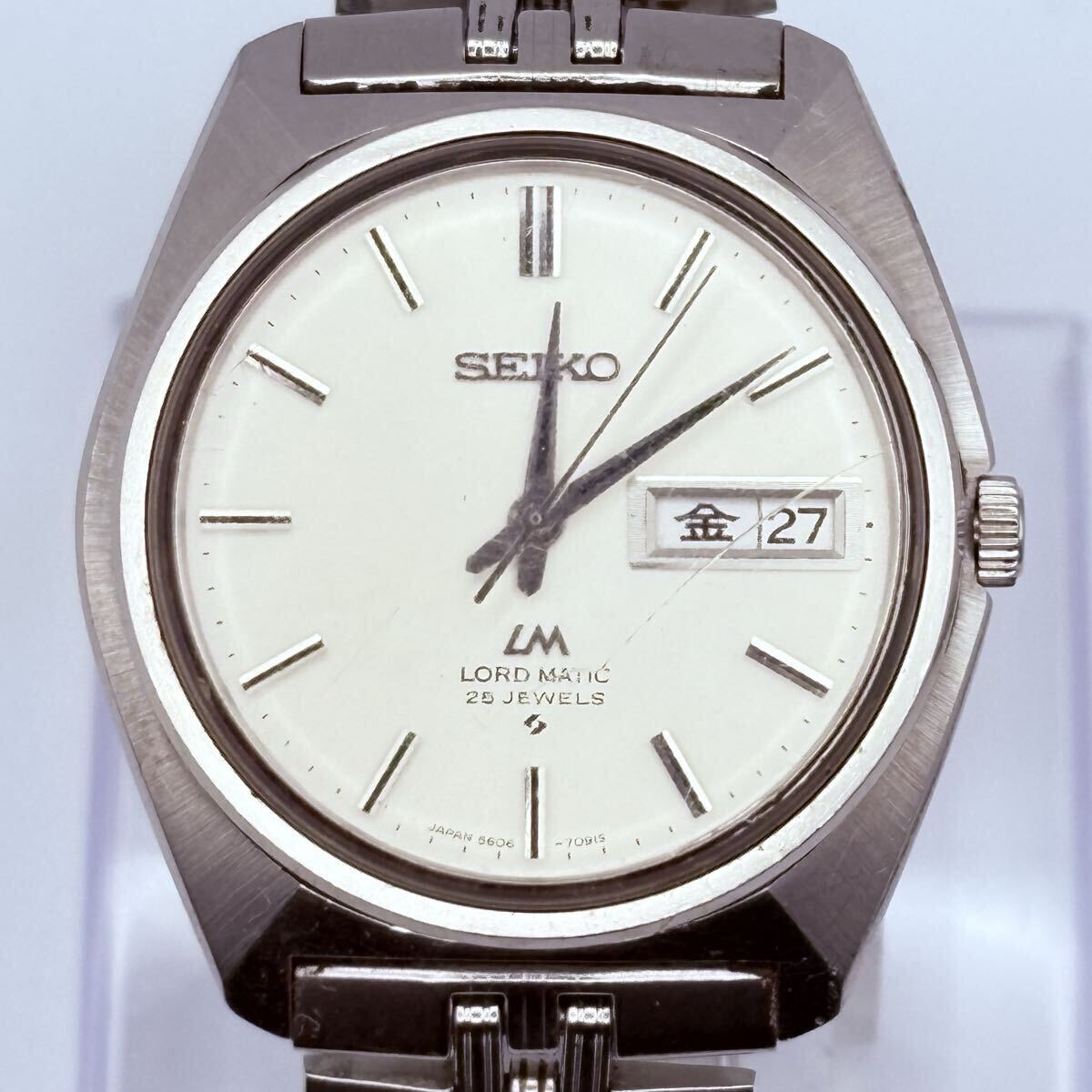 SEIKO セイコー LM LORDMATIC ロードマチック デイデイト AUTOMATIC 自動巻き 5606-7000 腕時計 稼働品