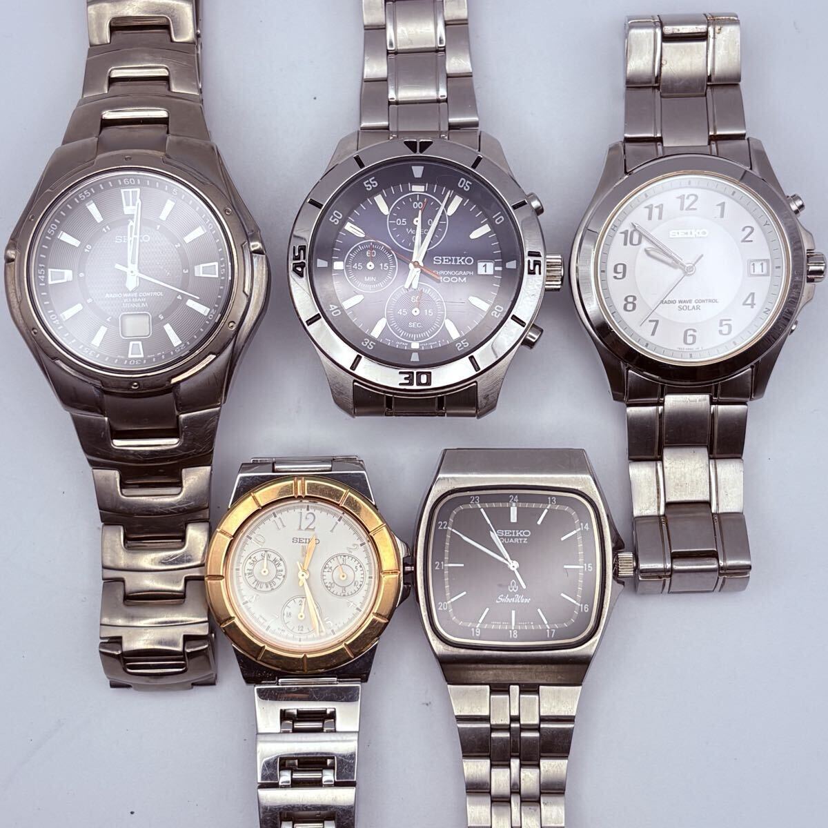 SEIKO セイコー CHRONOGRAPH クロノグラフ 100M 他 LUKIA ルキア 等 腕時計 セット まとめ 計5本