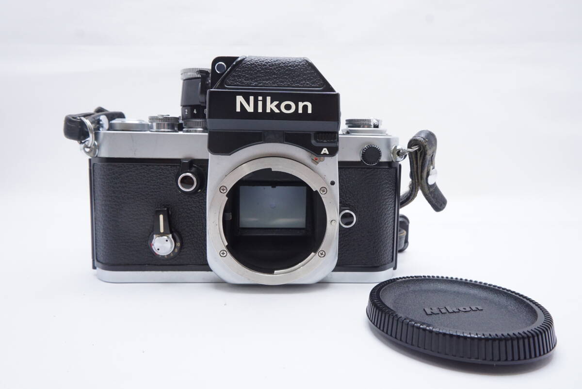 ○Nikon ニコンF2 A フォトミック ボディ フィルム 一眼レフカメラ （ボディキャップ、ストラップ付）　訳あり
