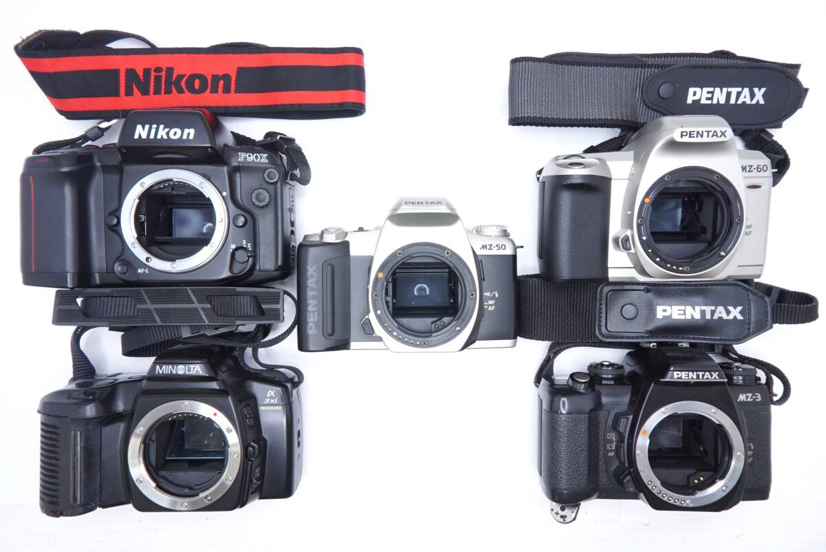 ▽一眼レフフィルムカメラ まとめ売り 5個 ジャンク品 /Nikon・PENTAX・MINOLTA
