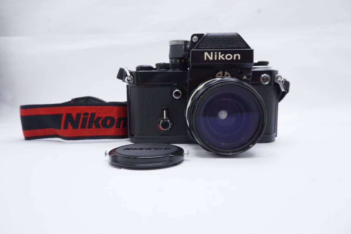 ○Nikon ニコン F2 Photomic A/NIKKOR-H Auto 28mm F3.5(レンズキャップ付）ジャンク品扱い