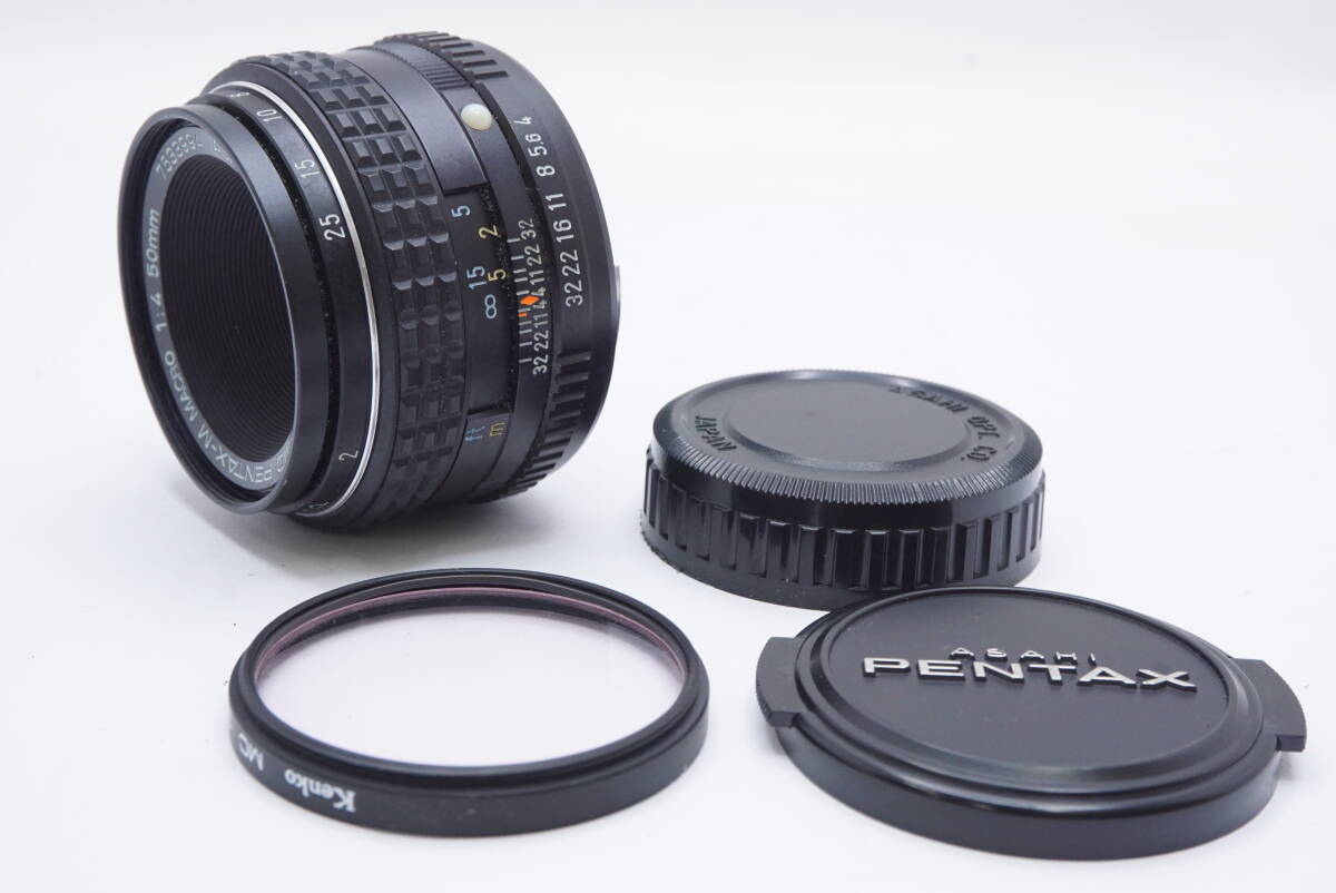 ○PENTAX ペンタックス SMC PENTAX-M Macro 50mm F4（前後キャップ・フィルター付）ジャンク品