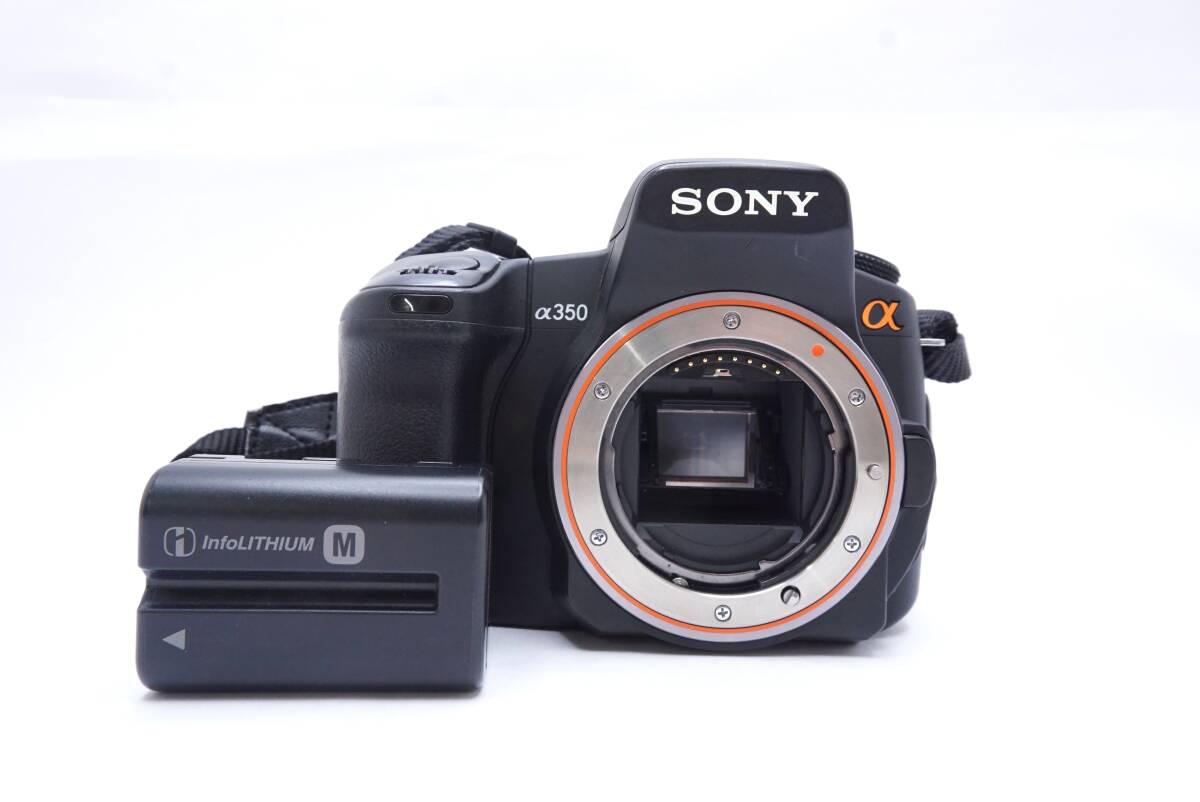 ☆SONY ソニー α350 14.2 MEGA PIXELS DSLR-A350 デジタル一眼レフカメラ ボディのみ（バッテリー・ストラップ付）訳あり