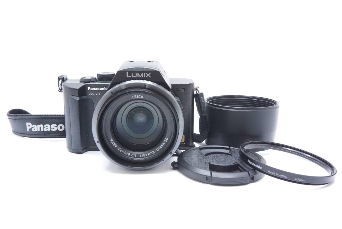 ▽Panasonic パナソニック LUMIX DMC-FZ10 コンパクトデジタルカメラ (レンズキャップ・フィルター・フード・ストラップ付)ジャンク品