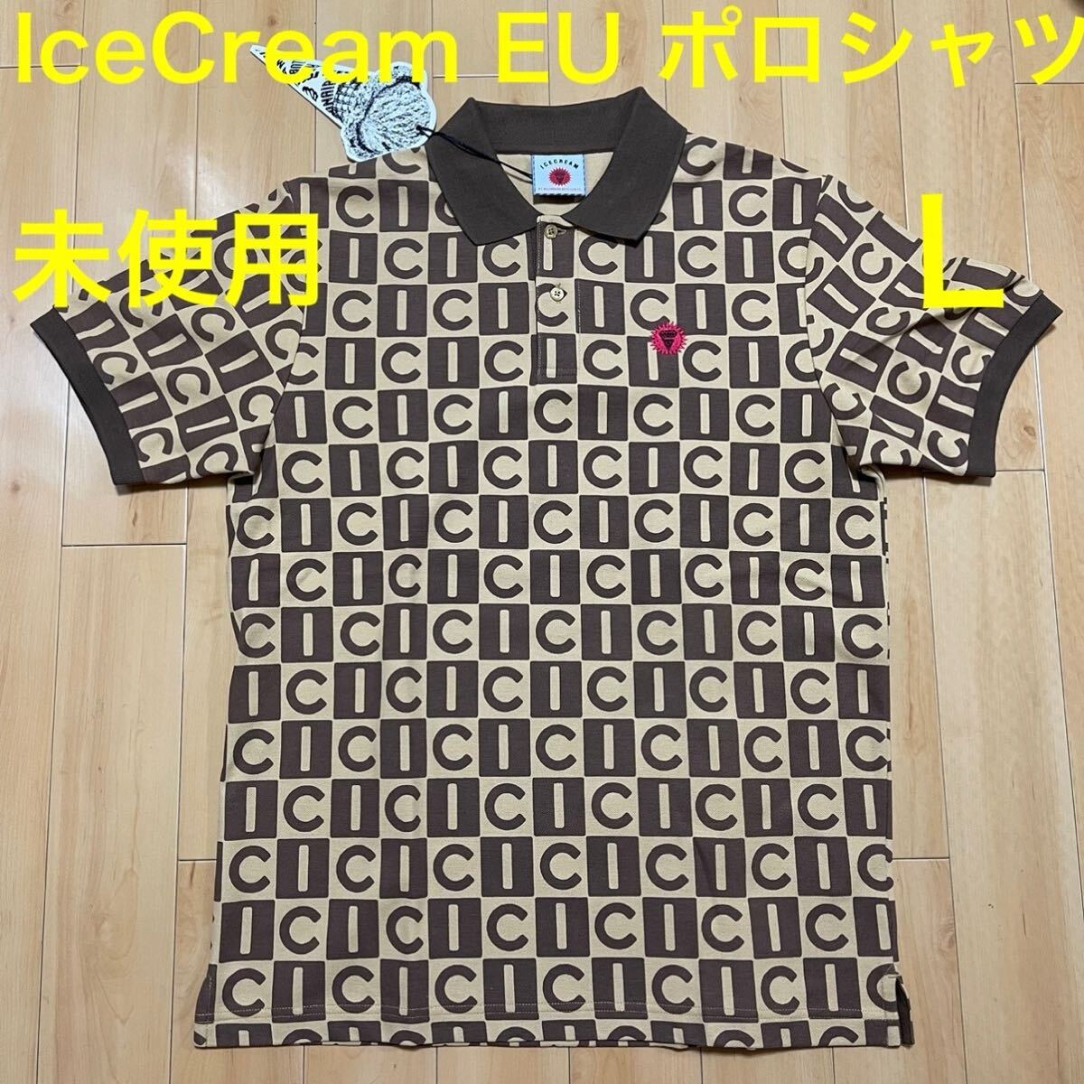 ★★★超貴重 総柄 L 未使用 IceCream EU Polo アイスクリーム ポロシャツ★★★
