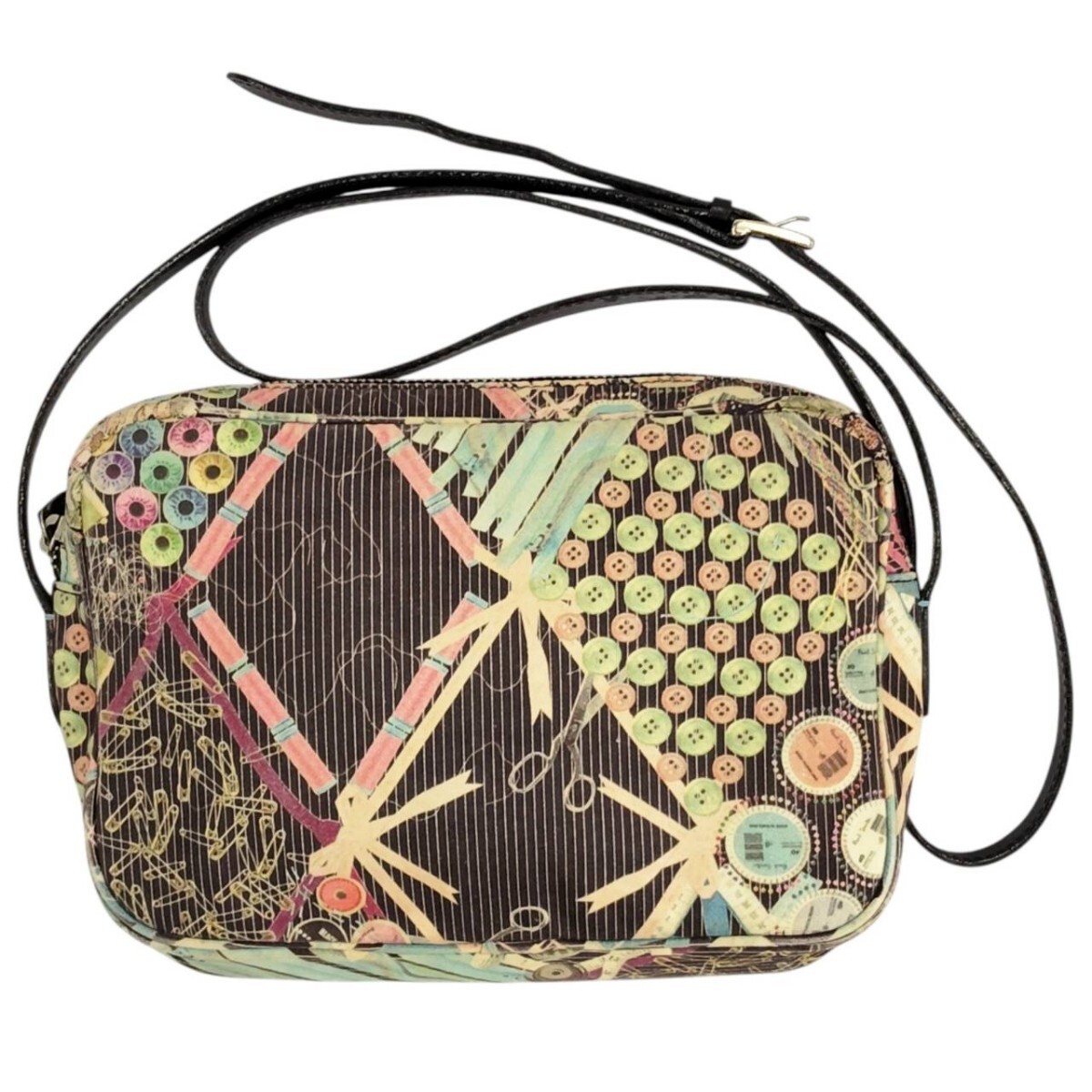 S-07358 Paul Smith ポールスミス ショルダーバッグ バッグ ソーイング 総柄 斜め掛け クロスボディ レディース ヴィンテージ 現状品 015