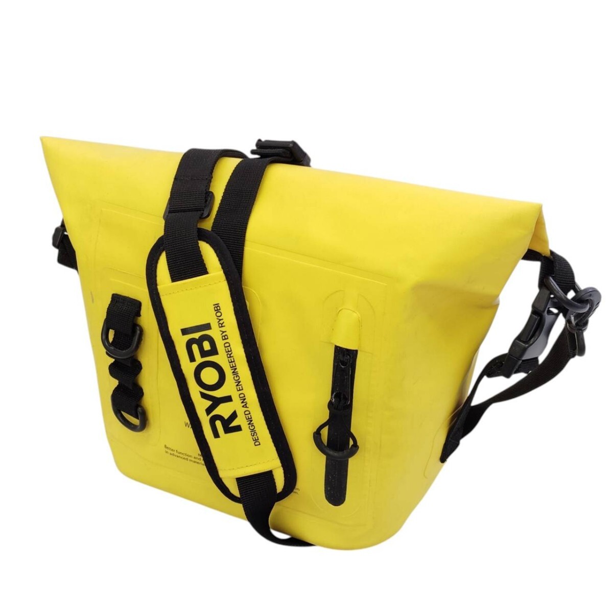 S-06865 リョービ RYOBI ショルダーバッグ 防水 ターポリン フィッシングバッグ 釣り アウトドア 黄 イエロー バッグ 現状品 訳あり 015