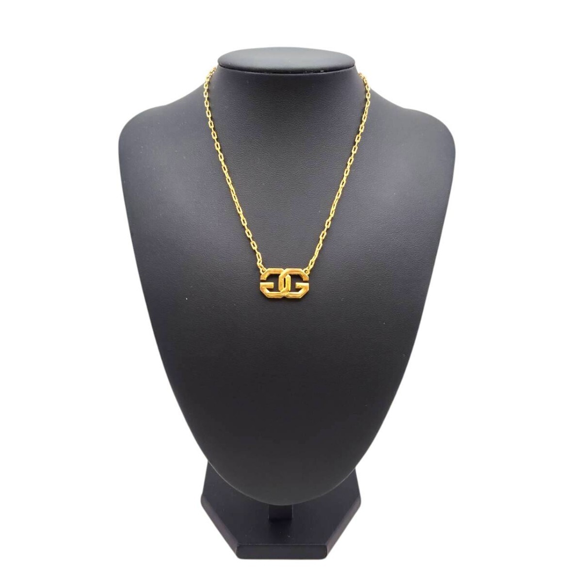 S-07445 GIVENCHY ジバンシー ネックレス GGロゴ ダブルG ゴールドカラー オールド ジバンシィ アクセサリー レディース 現状品 015