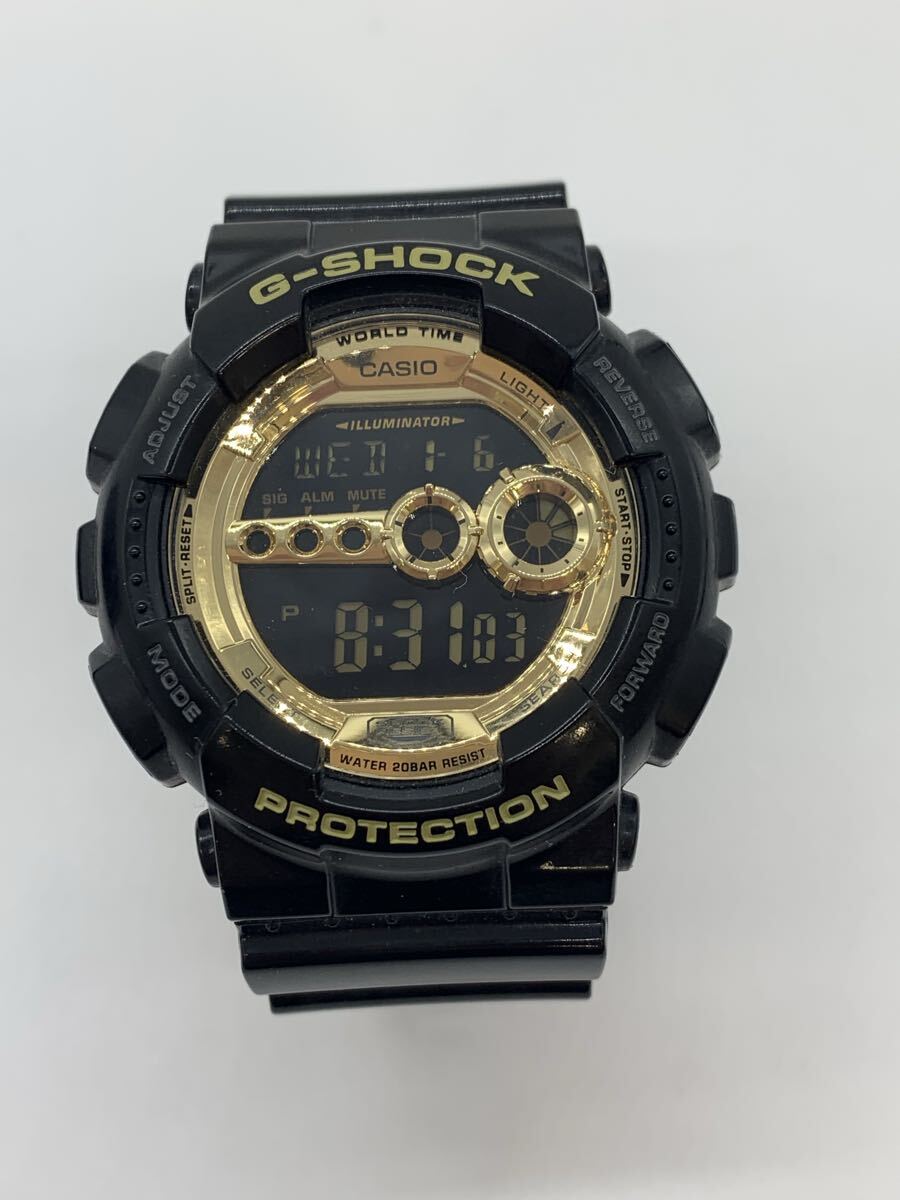 【ゆ/7953】 G-SHOCK CASIO 3263 ジーショック カシオ ブラック ゴールド 腕時計 クォーツ腕時計 稼働品