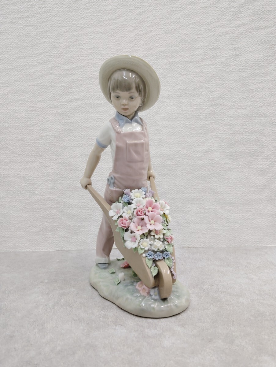 【E/練976533】LLADRO リヤドロ 花車 陶器人形 置物