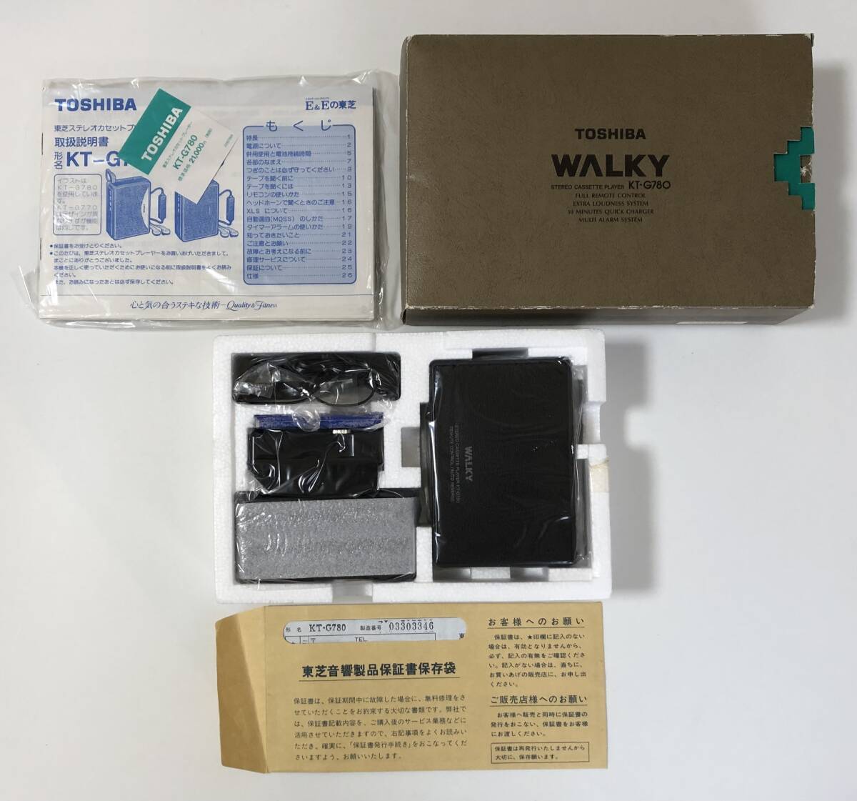 【未使用品】デッドストック TOSHIBA 東芝ステレオカセットプレーヤー KT-G780