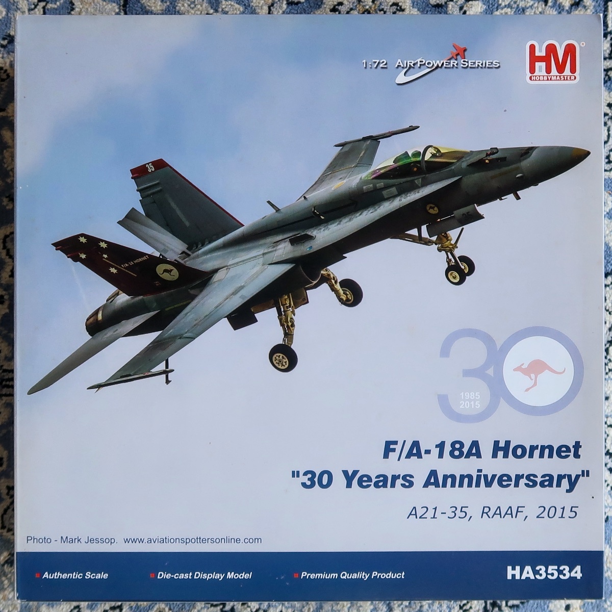 HM HOBBY MASTER ホビー・マスター 1:72 AIR POWER SERIES F/A-18A HORNET 30YEARS ANNIVERSARY HA 3534 未組立 未開封品 016