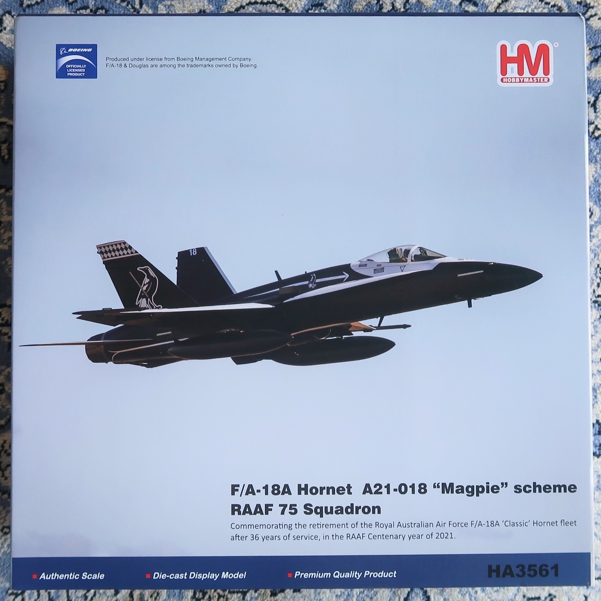 HM HOBBY MASTER ホビー・マスター 1:72 AIR POWER SERIES F/A-18A HORNET A21-018 MAGPIE HA 3561 未組立 未開封品 020