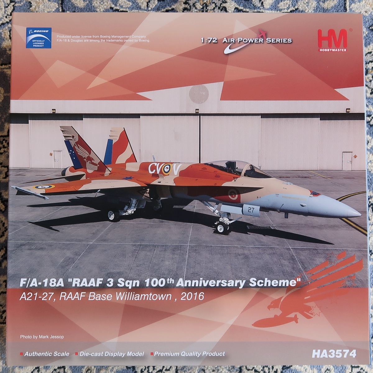 HM HOBBY MASTER ホビー・マスター 1:72 AIR POWER SERIES F/A-18A RAAF 3 SQN 100TH ANNIVERSARY SCHEME HA 3574 未組立 未開封品 032