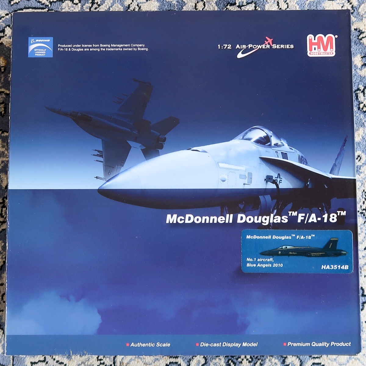 HM HOBBY MASTER ホビー・マスター 1:72 AIR POWER SERIES MCDONNELL DOUGLAS F/A-18 BLUE ANGELS 2010 HA 3514B 未組立 未開封品 035