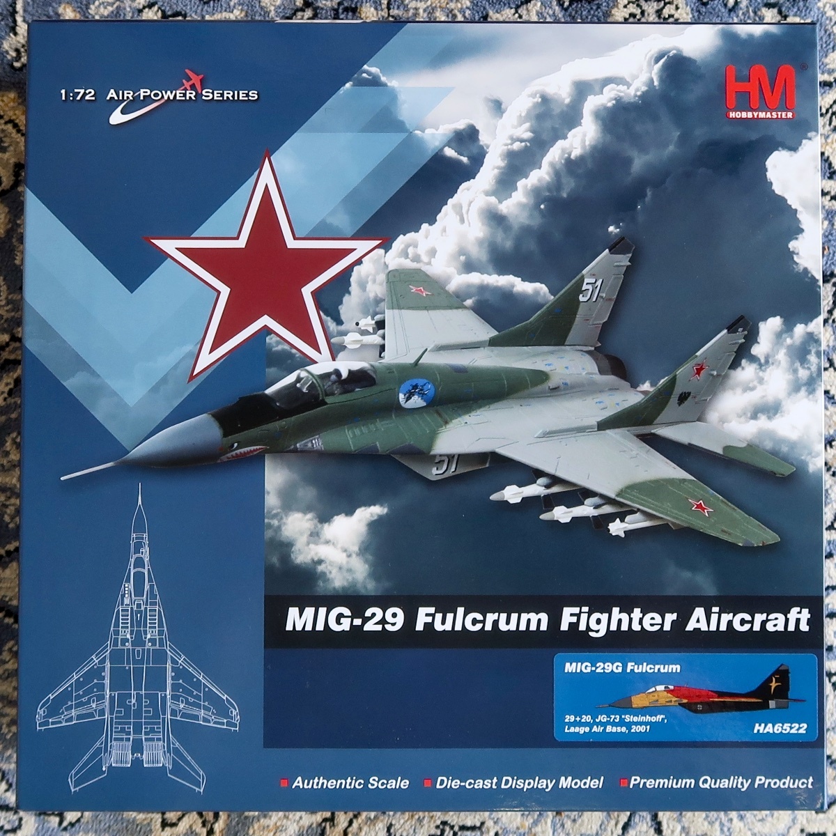 HM HOBBY MASTER ホビー・マスター 1:72 AIR POWER SERIES MIG-29G FULCRUM HA 6522 未組立 未開封品 036