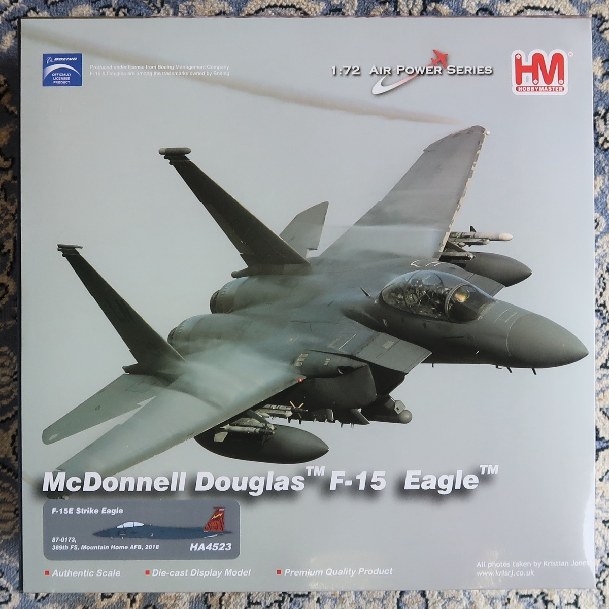 HM HOBBY MASTER ホビー・マスター 1:72 AIR POWER SERIES MCDONNELL DOUGLAS F-15E STRIKE EAGLE HA 4523 未組立 未開封品 038