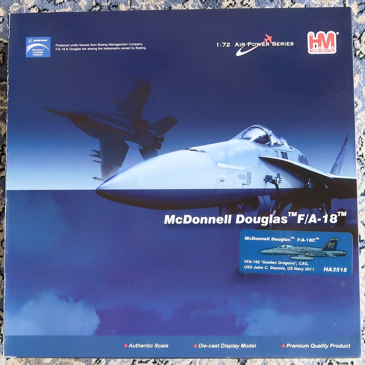HM HOBBY MASTER ホビー・マスター 1:72 AIR POWER SERIES MCDONNELL DOUGLAS F/A-18C VFA-192 GOLDENDRAGONS HA 3518 未組立 未開封品 046