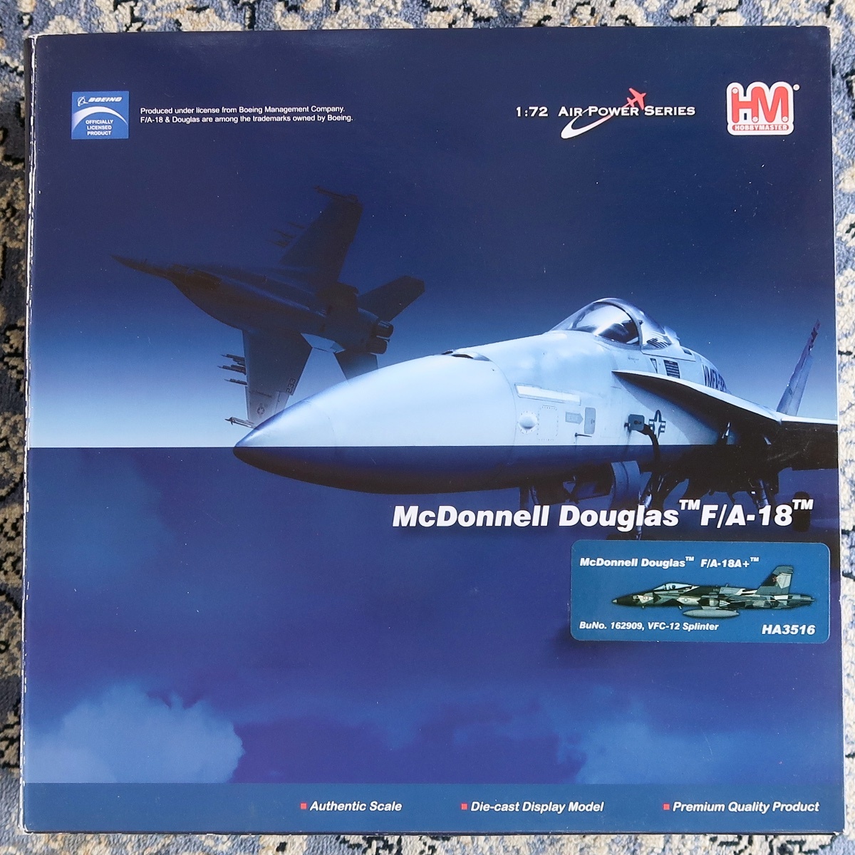 HM HOBBY MASTER ホビー・マスター 1:72 AIR POWER SERIES MCDONNELL DOUGLAS F/A-18A+ VFC-12 SPLINTER HA 3516 未組立 未開封品 047