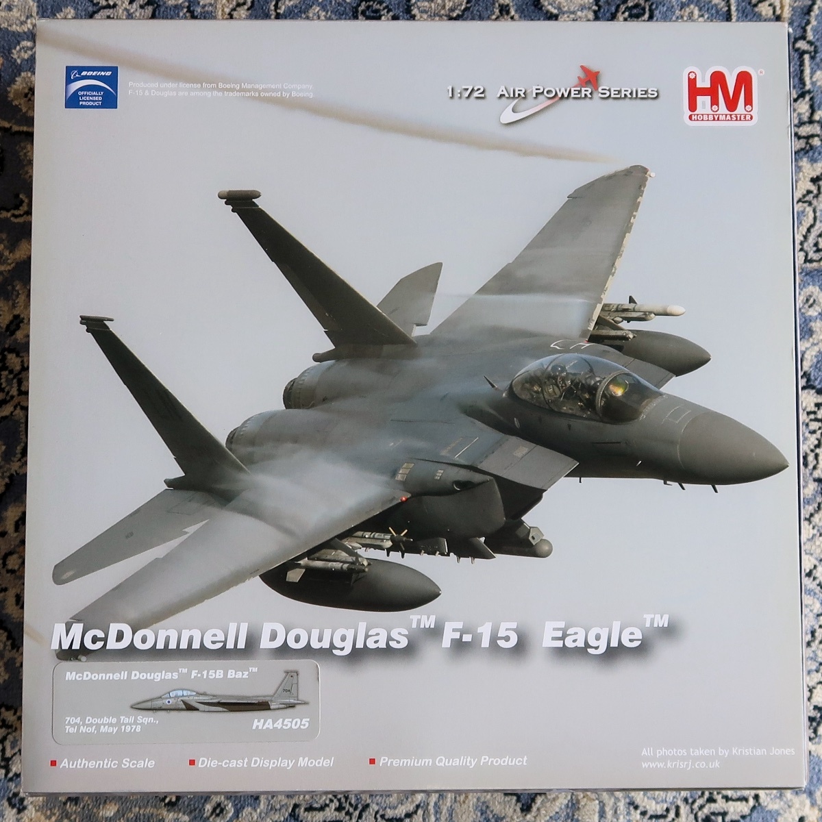 HM HOBBY MASTER ホビー・マスター 1:72 AIR POWER SERIES MCDONNELL DOUGLAS F-15B BAZ HA 4505 未組立 未開封品 054