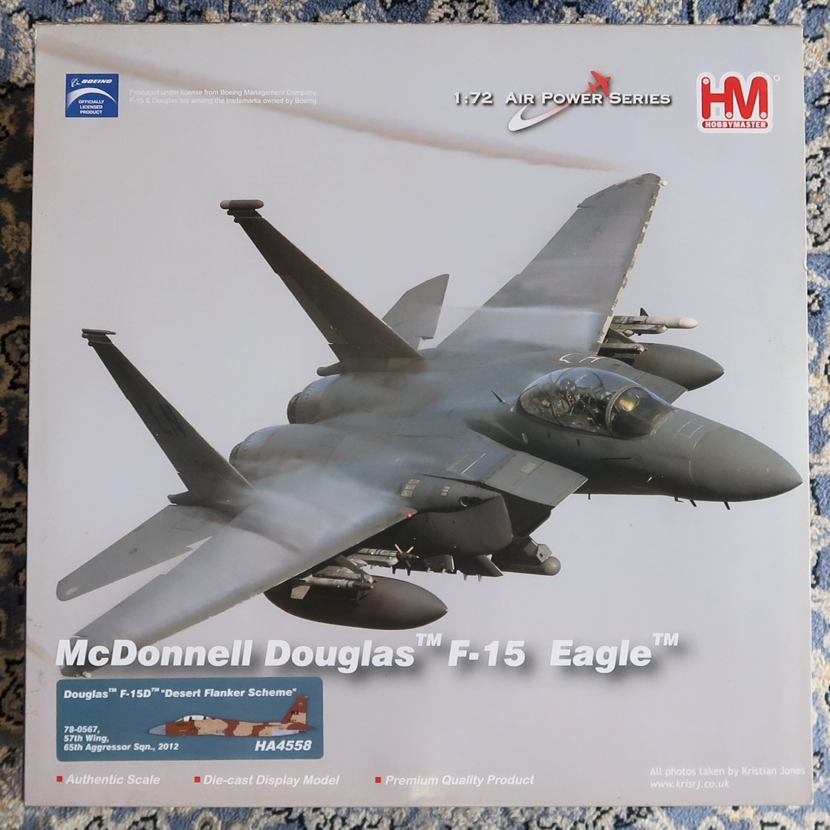 HM HOBBY MASTER ホビー・マスター 1:72 AIR POWER SERIES MCDONNELL DOUGLAS F-15D DESERT FLANKER SCHEME HA 4558 未組立 未開封品 055
