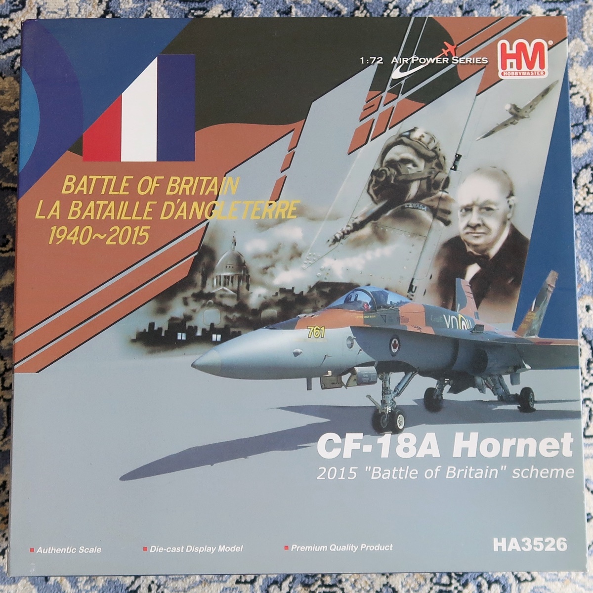 HM HOBBY MASTER ホビー・マスター 1:72 AIR POWER SERIES CF-18A HORNET 2015 BATTLE OF BRITAIN HA 3526 未組立 未開封品 059