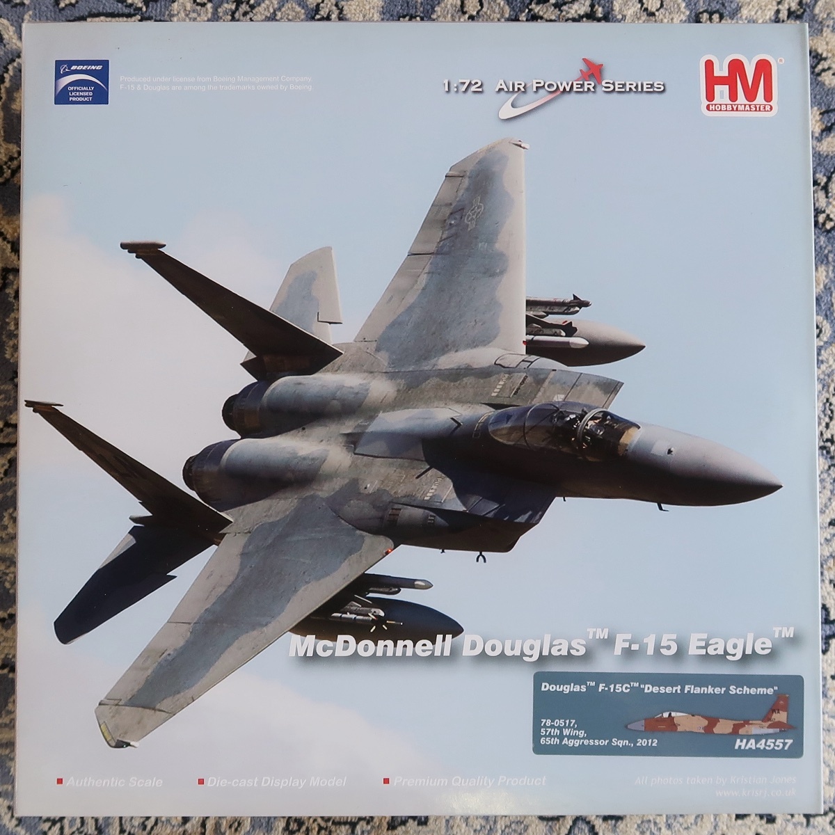 HM HOBBY MASTER ホビー・マスター 1:72 AIR POWER SERIES MCDONNELL DOUGLAS F-15C DESERT FLANKER SCHEME HA 4557 未組立 未開封品 062