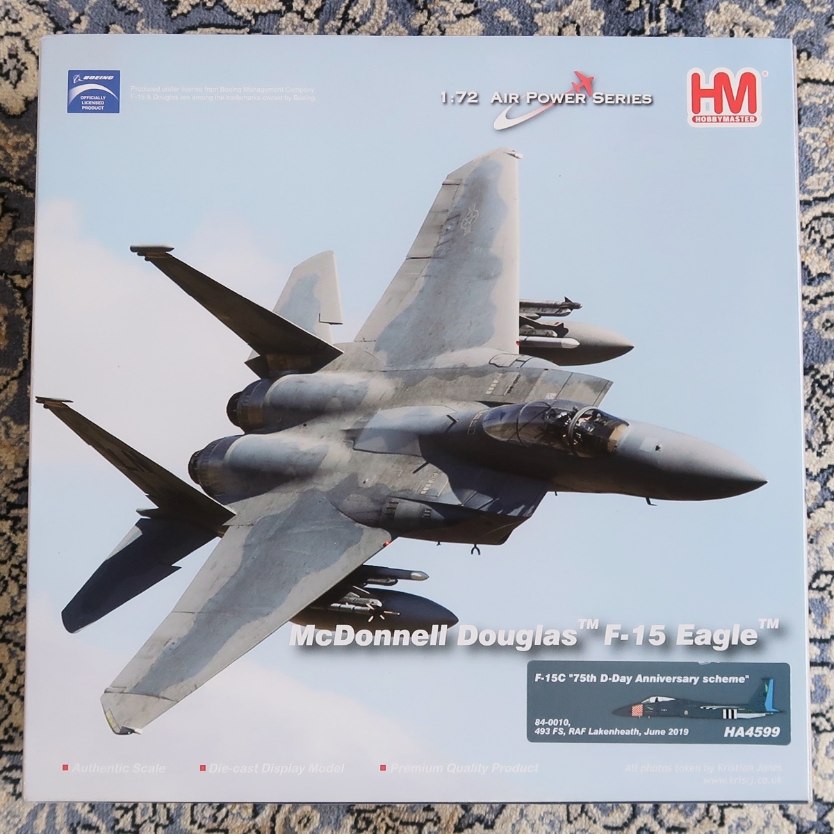HM HOBBY MASTER ホビー・マスター 1:72 AIR POWER SERIES MCDONNELL DOUGLAS F-15C 75TH D-DAY HA 4599 未組立 未開封品 066