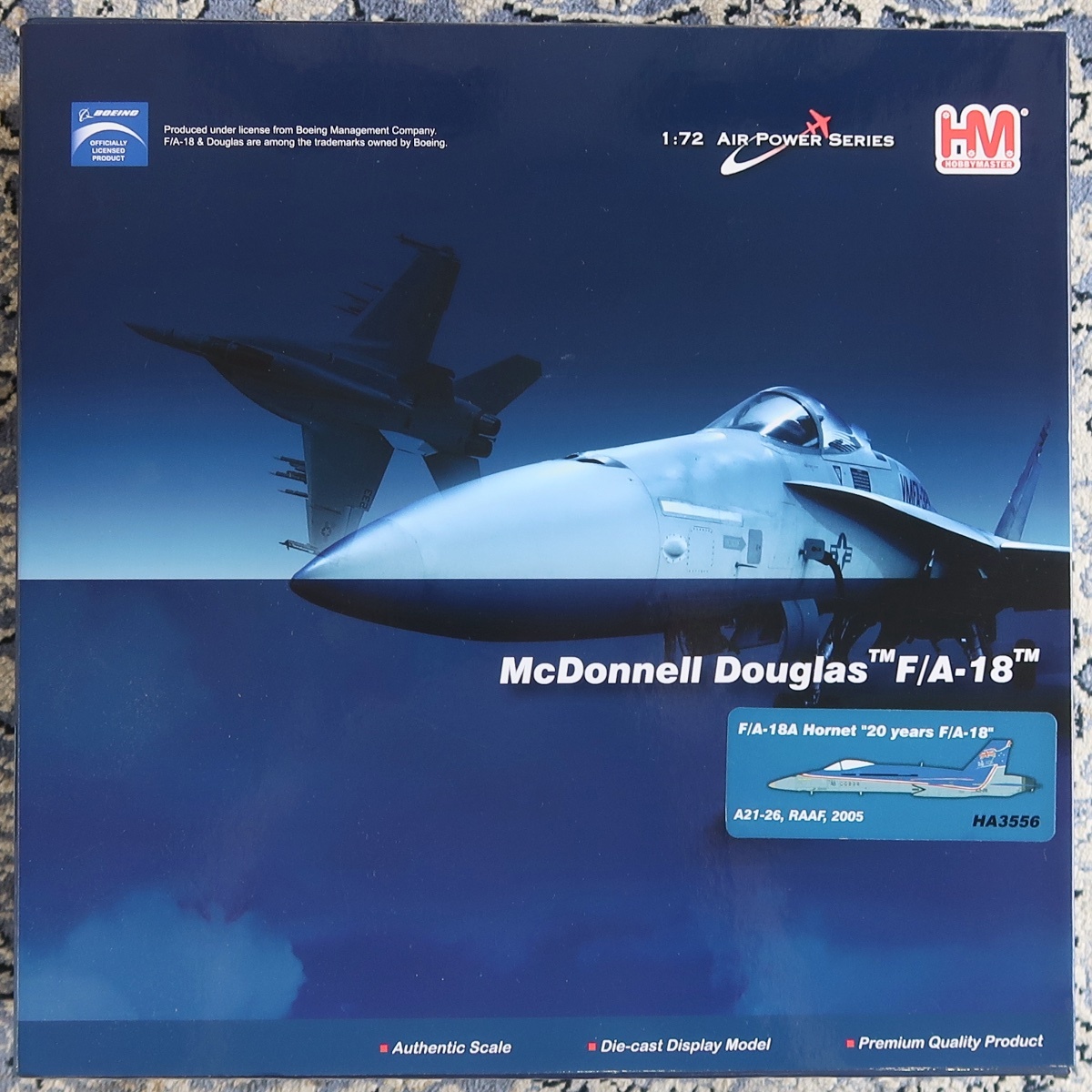 HM HOBBY MASTER ホビー・マスター 1:72 AIR POWER SERIES F/A-18A HORNET 20YEARS A21-26 RAAF HA 3556 未組立 未開封品 069