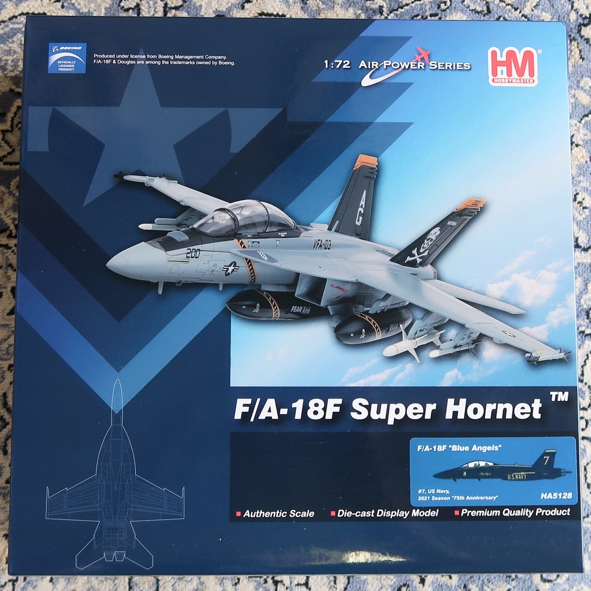 HM HOBBY MASTER ホビー・マスター 1:72 AIR POWER SERIES F/A-18F SUPER HORNET BLUE ANGELS 75TH HA 5128 未組立 未開封品 084