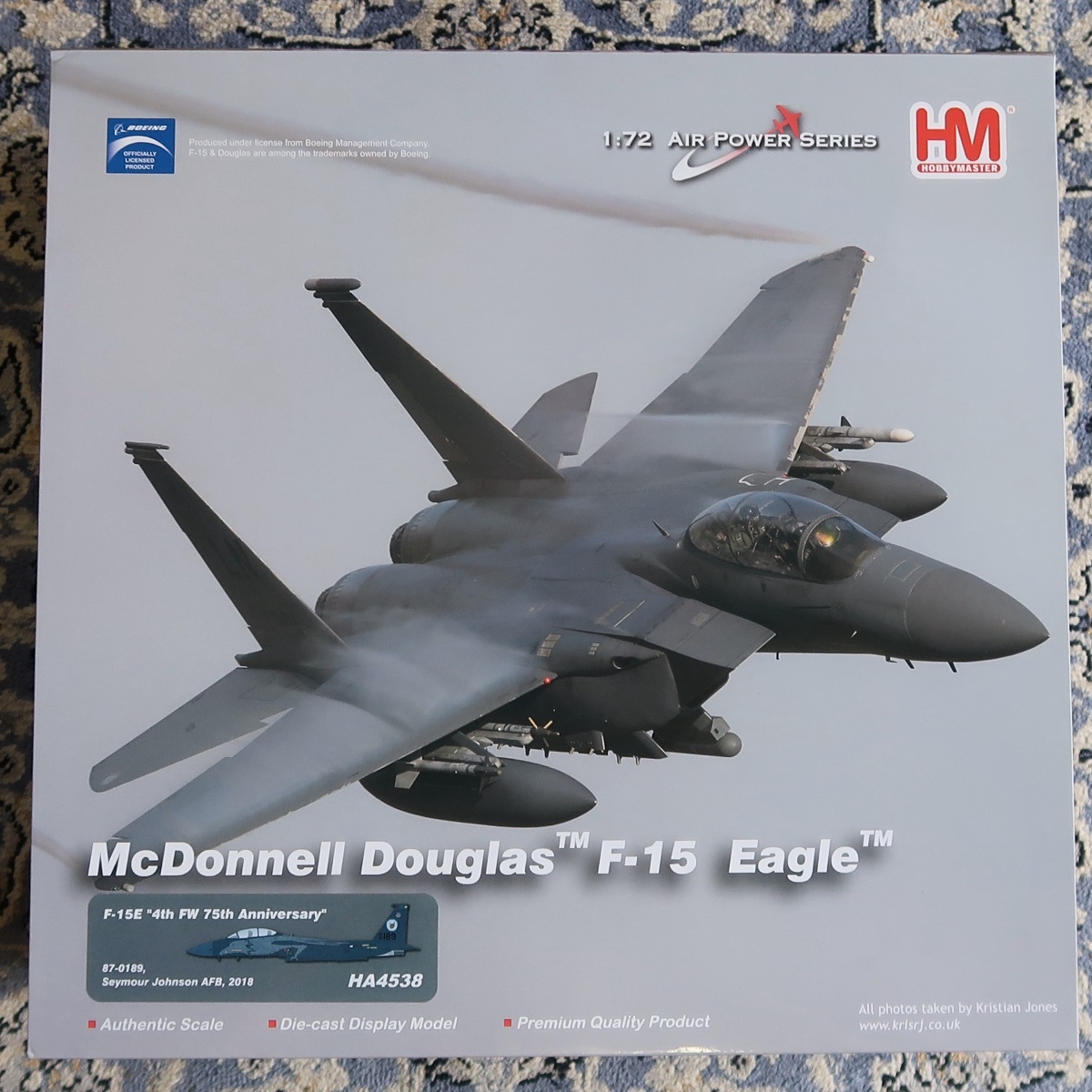 HM HOBBY MASTER ホビー・マスター 1:72 AIR POWER SERIES MCDONNELL DOUGLAS F-15E 4TH FW 75TH ANNIVERSARY HA 4538 未組立 未開封品 095