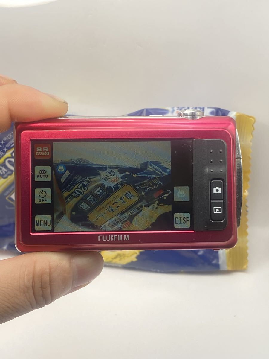 #103 FUJIFILM FinePix Z90 レッド 1420万画素 5倍ズーム タッチパネル スライドカバー 動作確認済み コンパクトデジタルカメラ
