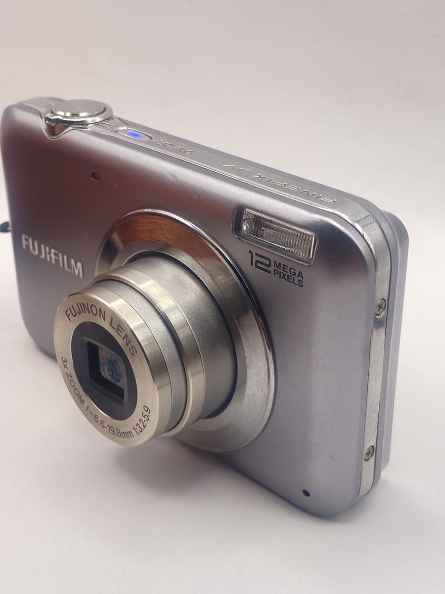 #104 FUJIFILM FinePix JV100 シルバー 1200万画素 Fujinonレンズ 光学3倍ズーム コンパクトデジタルカメラ 電源確認済み