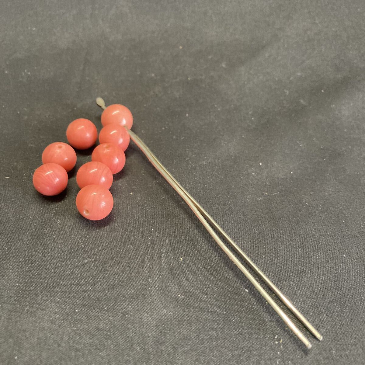 赤珊瑚 玉かんざし 髪飾り 和装小物 アンティーク 和装小物 かんざし 珊瑚 簪 珊瑚玉 赤珊瑚 アンティーク 髪飾り サンゴ 玉簪