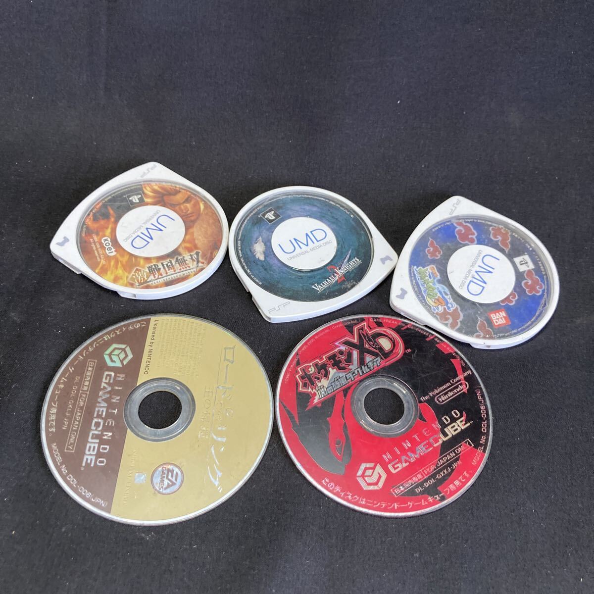 動作未確認　PSP UMD ゲームキューブ ソフト 5枚セット 戦国無双 VALHALLA KNIGHTS 他 ゲー厶ソフト