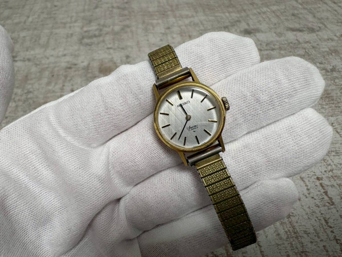 ★a-122　SEIKO/セイコー Socie/ソシエ 14K 14金 500695 11-0720 腕時計 時計 手巻き レディース ファッション
