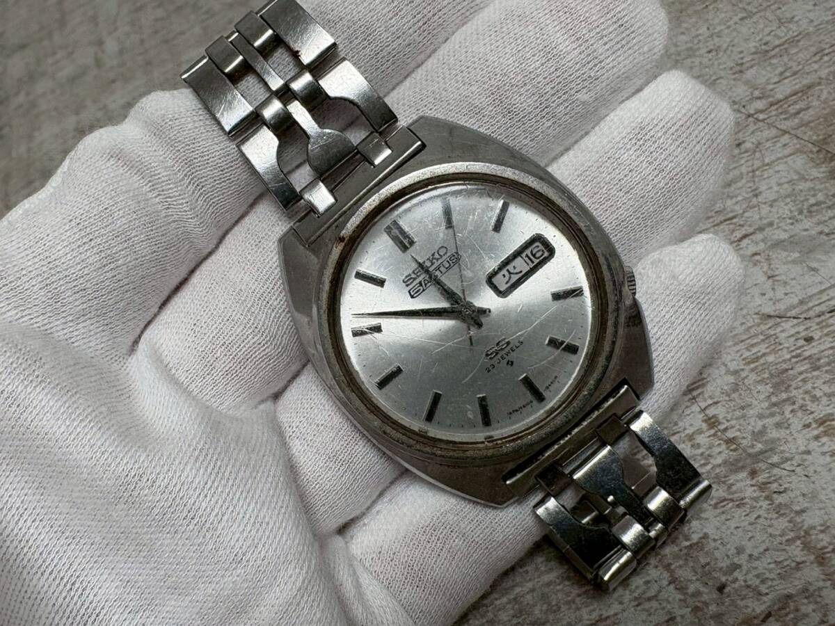 ★a-123　SEIKO セイコー 5 ファイブアクタス SS23JEWELS シルバー 腕時計 メンズ ファッション コレクション