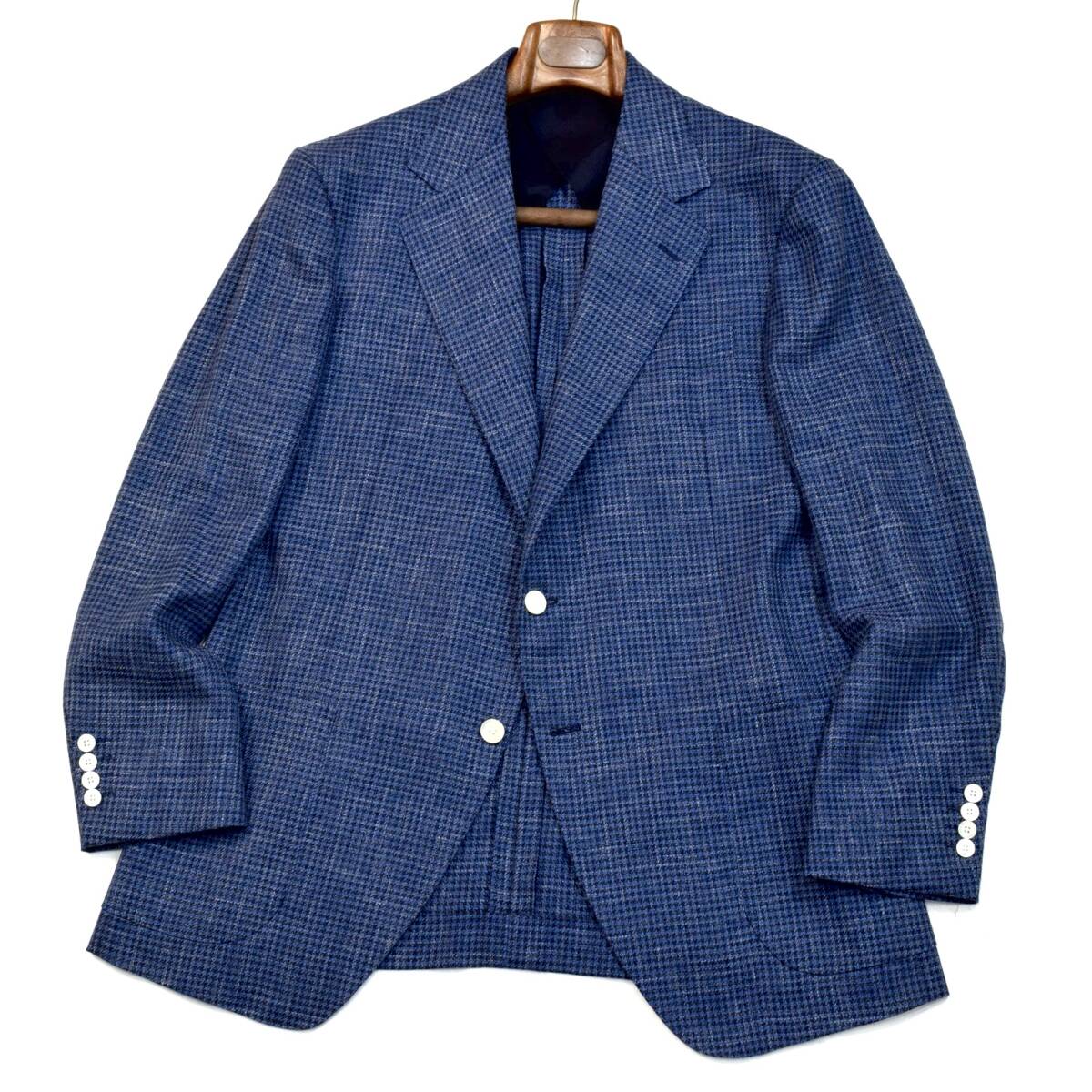 定価13.2万!!圧倒的ラグジュアリー◎!!!最高峰「gotairiku/五大陸」×【伊】DRAGO社製 爽やかサマーツイード 春夏 ジャケット 38L AB6 XL程