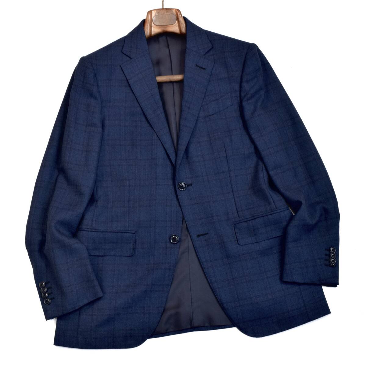贅の極◎!!!最高峰【伊】Ermenegildo Zegna/ゼニア 高機能コレクション「HIGH PERFORMANCE」英国調チェック柄 春夏 ジャケット 46 M