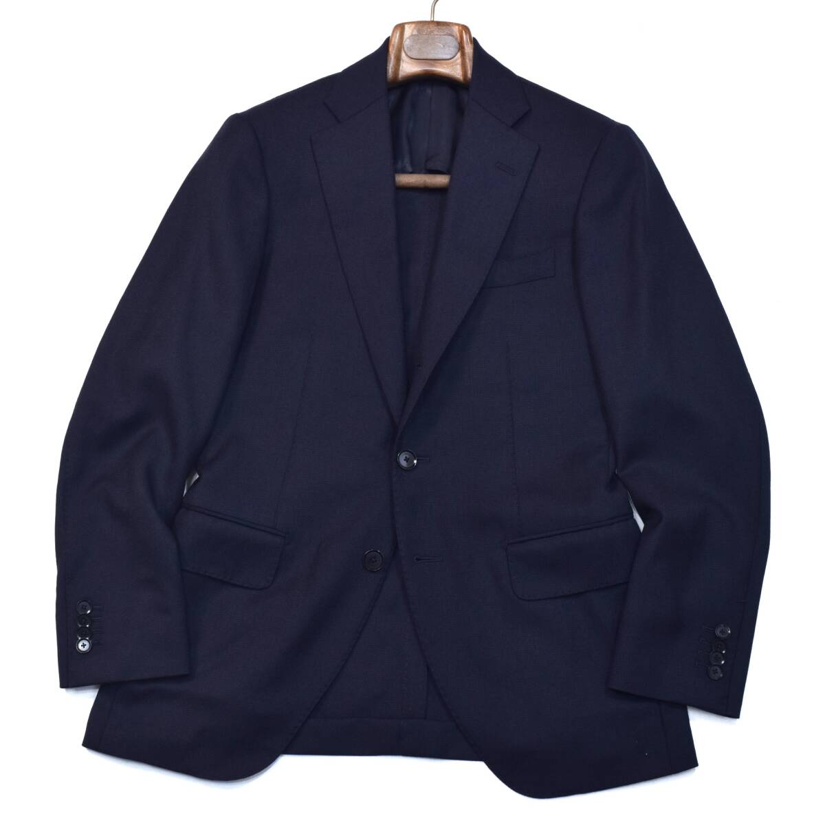 定価7.1万!!トゥモローランド最高峰◎!!!「PILGRIM」×【伊】ゼニア社製「HORIZON TWILL」都会に映えるネイビー 紺 春夏 ジャケット 44 S